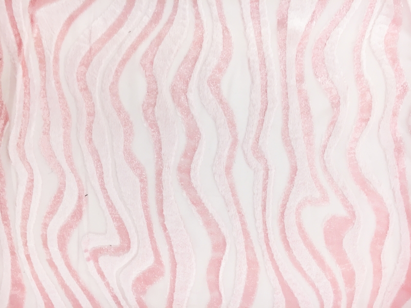 French Silk and Lurex Burnout Velvet with Large Waves0