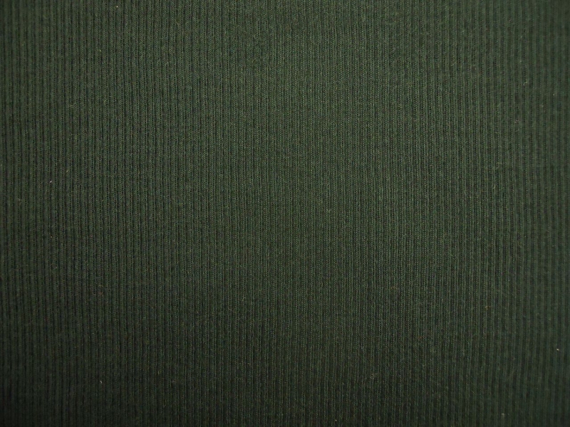Virgin Wool Rib Knit in Dark Hunter0