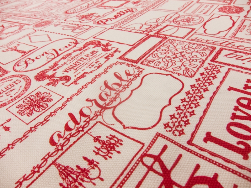 Cotton Canvas Lovely Adorable Print2