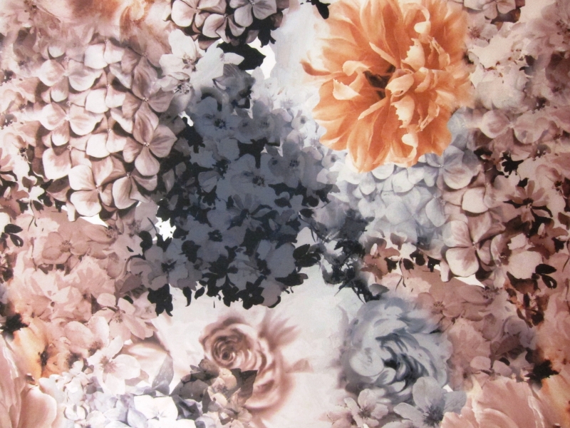 Silk Blend Printed Zibeline0