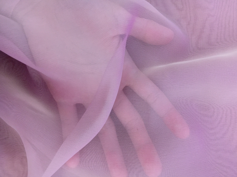 Iridescent Polyester Chiffon in Old Rose1