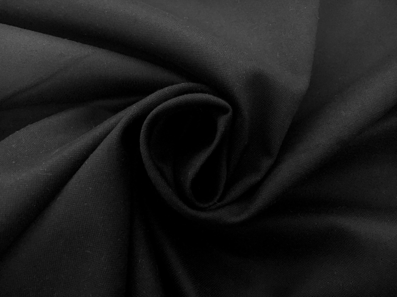 Italian Cotton Vellutino Pocketing in Black1