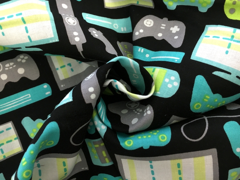 Game Controls Cotton Broadcloth Print1