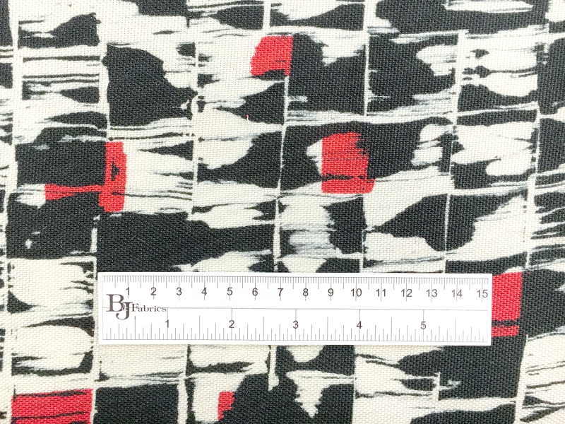 Cotton and Viscose Blend Light Weight Canvas with Geometric Patterns1