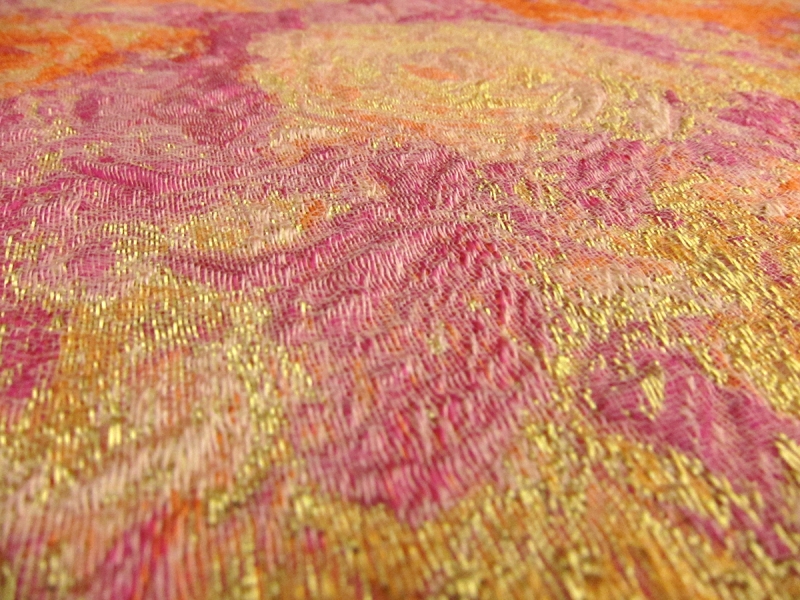 Metallic Silk Blend Organza Cloqué2