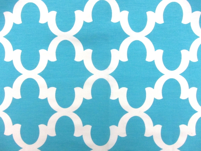 Cotton Canvas Lantern Tiles Print0