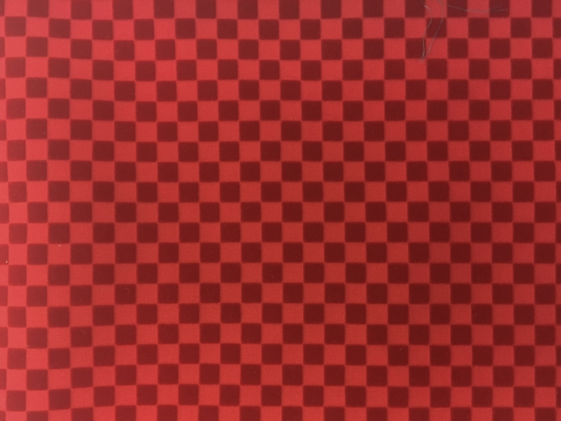 Pure Silk Double Face Satin with Velvet Checks0