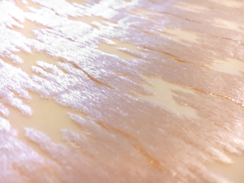 Peach Silk Lurex Burnout Velvet with Abstract Brushstrokes2