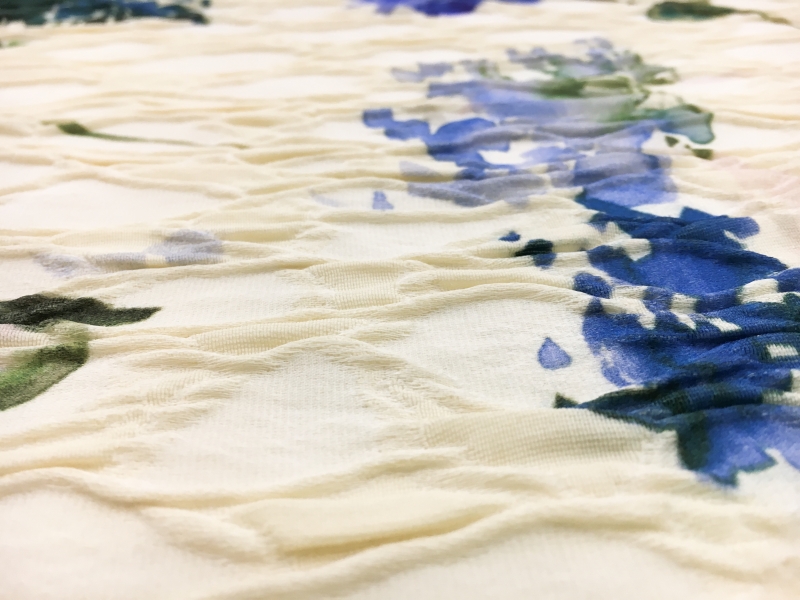 Printed Silk Matelassé with Florals2