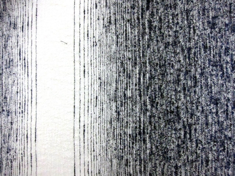 Stretch Cotton Blend Tweed (in Black/Navy)0