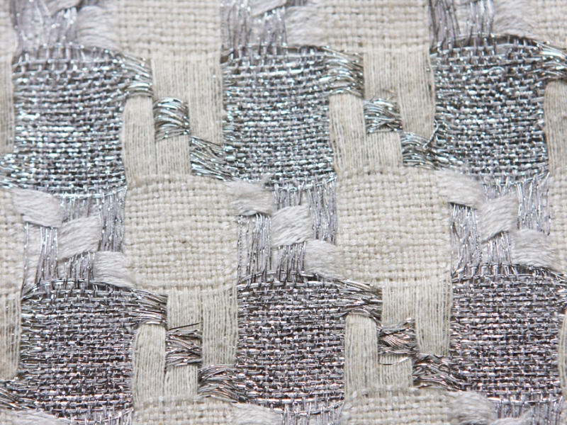 Metallic Cotton in Ivory and Silver2