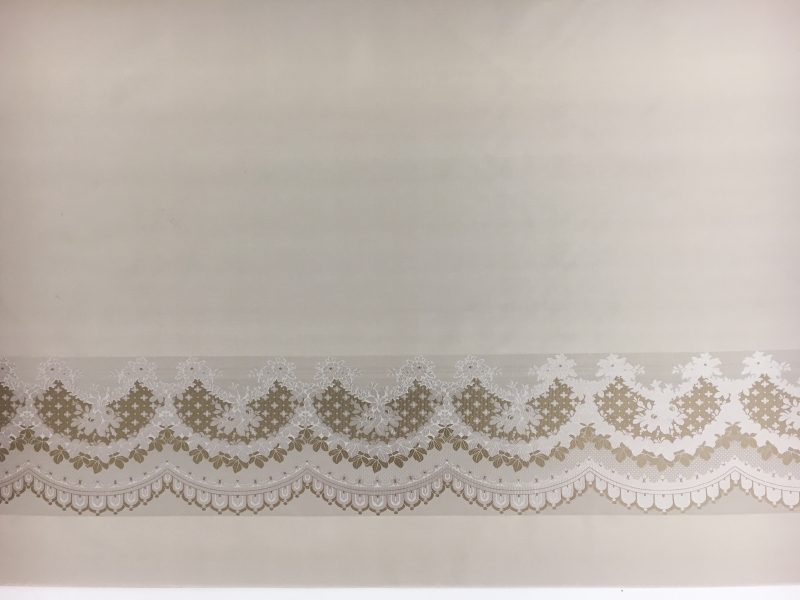 Silk Taffeta Panel with Floral Jacquard Scallop0