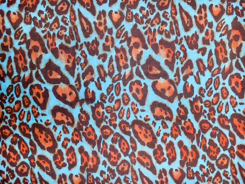 Silk Chiffon in Leopard Print0