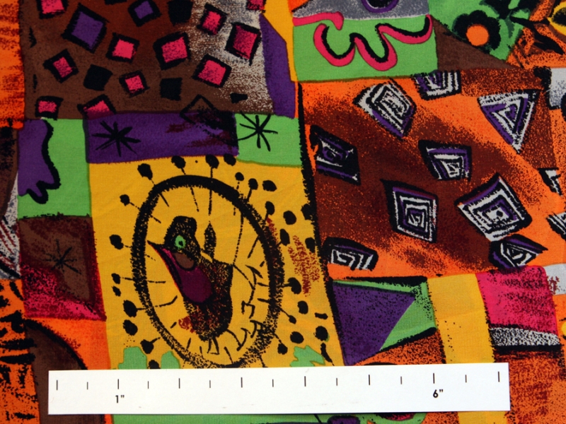 Printed Silk Crepe de Chine0