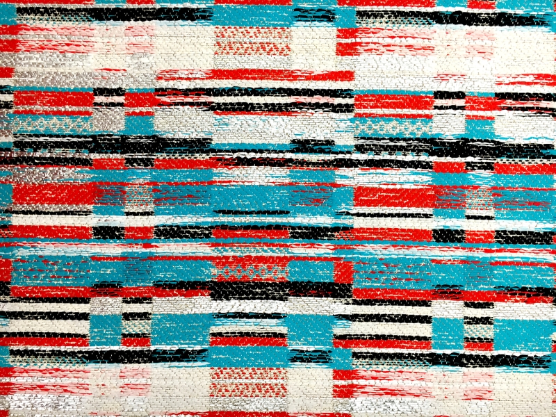 Printed Metallic Raffia0