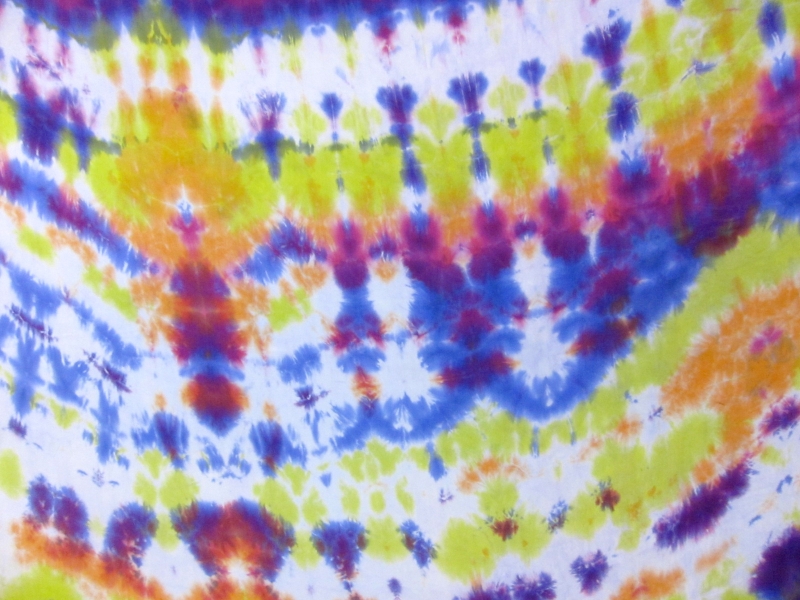 Tie Dye Printed Silk Charmeuse0