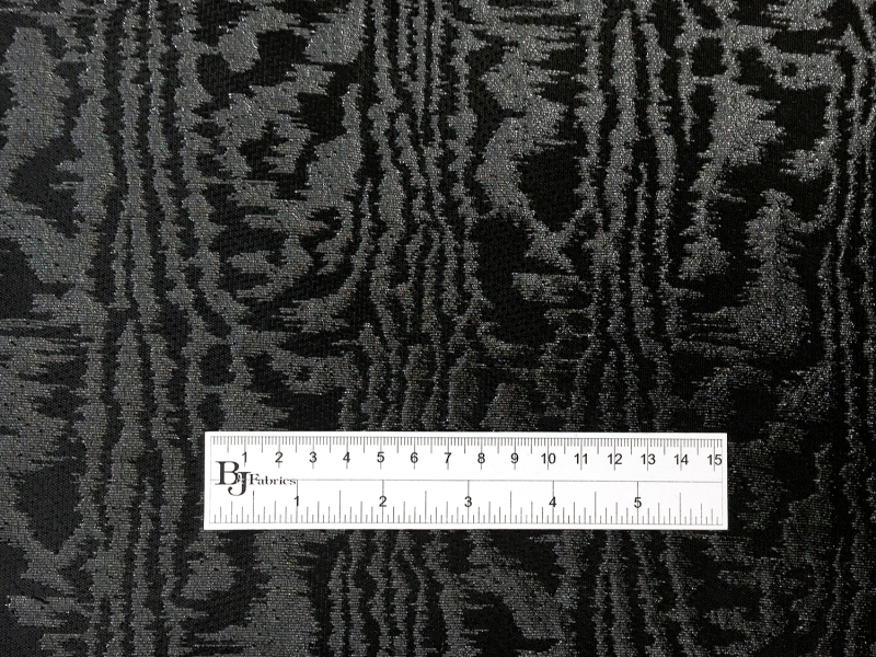 Metallic Moiré Brocade in Black1