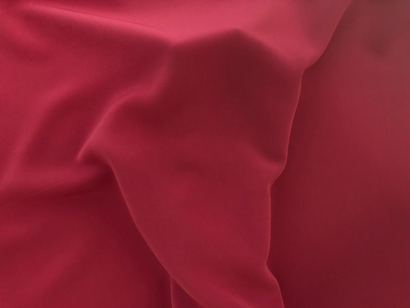Polyester Powder Crepe De Chine in French Raspberry2