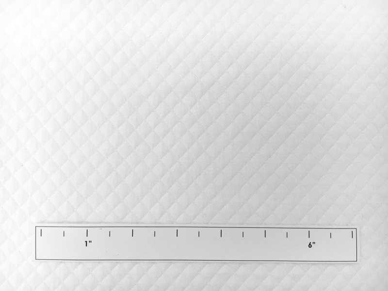 Poly Spandex Novelty Quilted Knit in White1