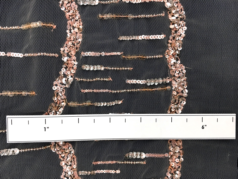 Sequined Nude Tulle with Feathers1