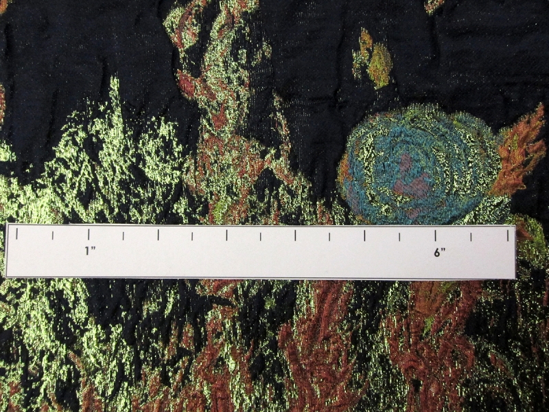 Metallic Silk Blend Organza Cloqué4