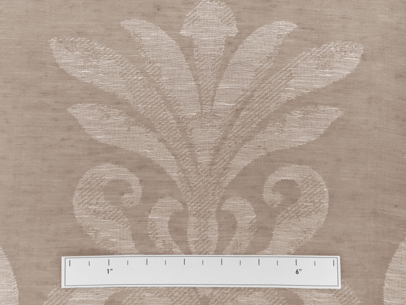 Poly Linen Double Gauze Filigree Damask in Blush3