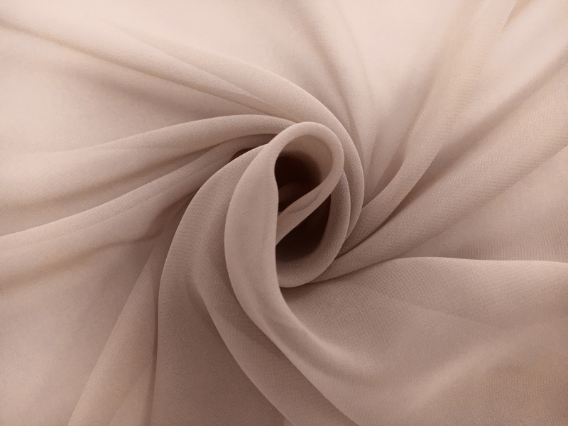 Japanese Polyester Chiffon in Medium Nude1