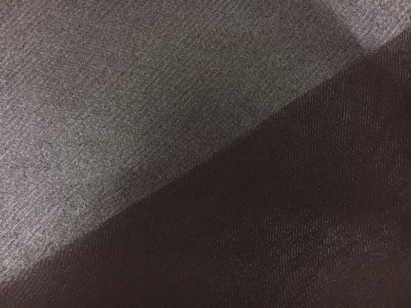 Microfiber Silver Metallic Chiffon in Espresso 2