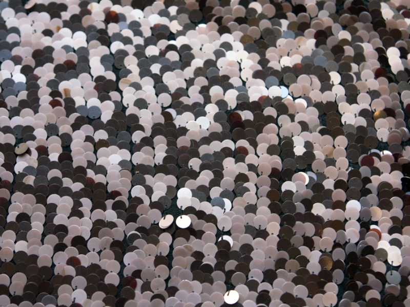 Paillettes on Silk Chiffon0