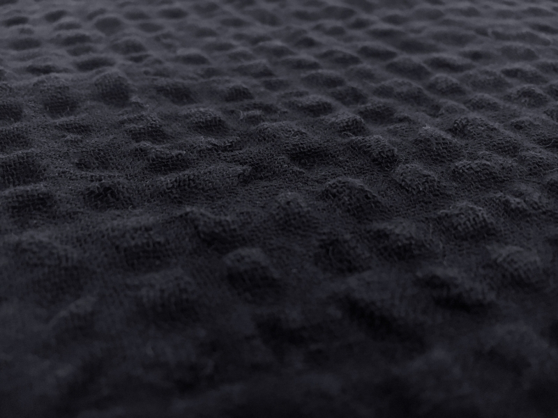 Linen Cotton Popcorn Gauze in Navy2