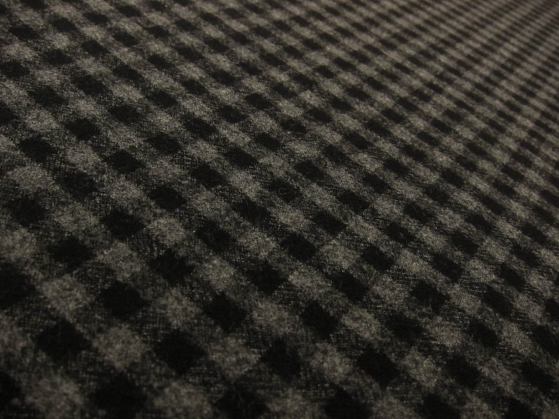 Virgin Wool Lycra Flannel Check0