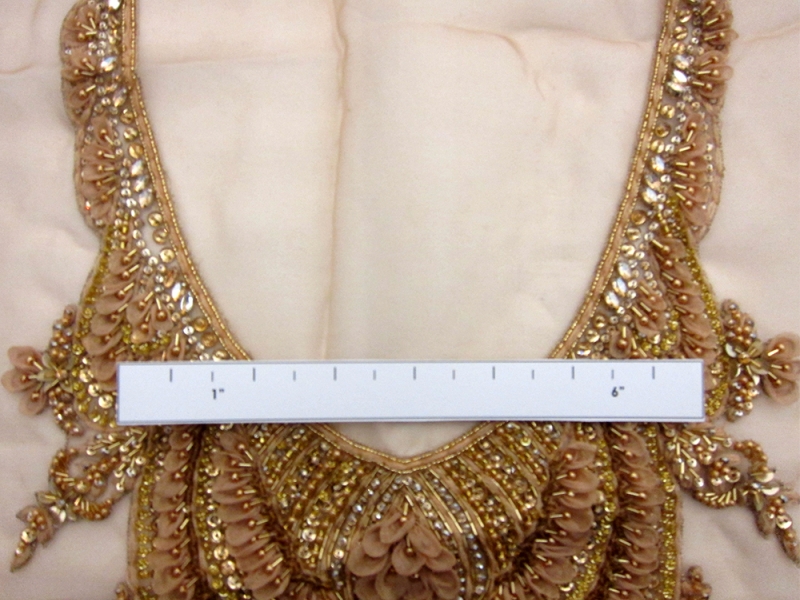 Jasmine Gold Beaded and Embroidered Silk Organza Bodice1