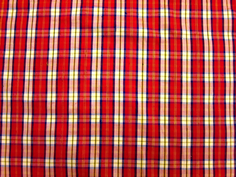 Silk Shantung Plaid0