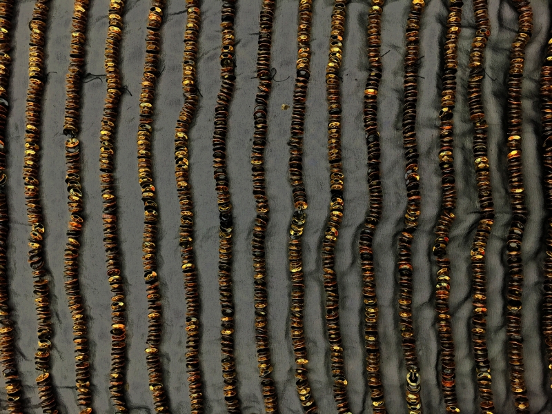 Gold Novelty Sequins on Silk Chiffon2