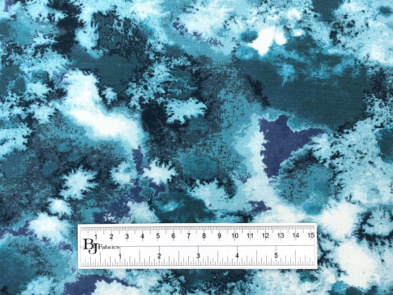 Lightweight Canvas Marble Camo Print in Aqua3