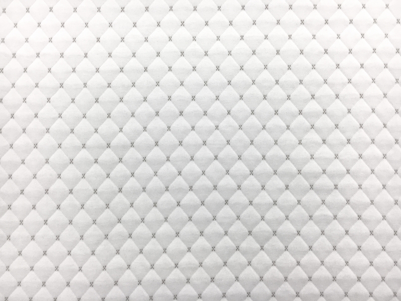 Quilted Novelty Knit in White0