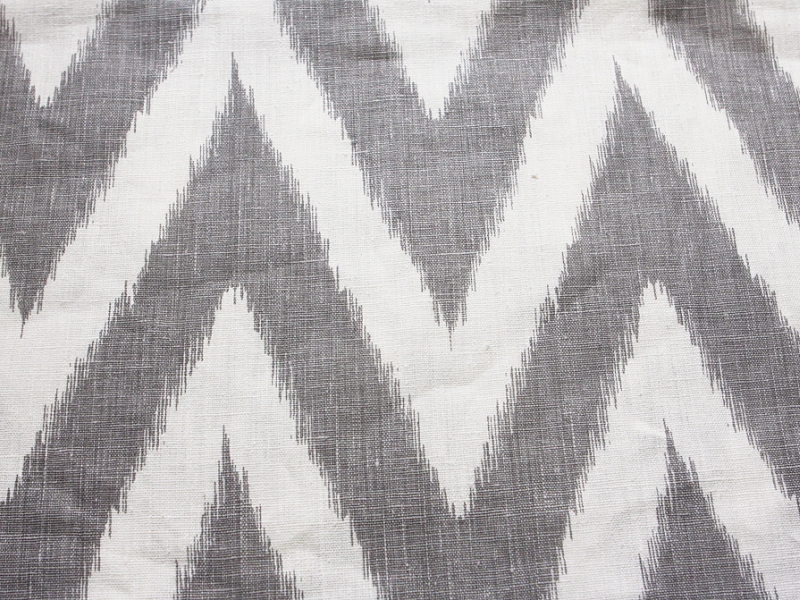 Linen Upholstery Zig Zag Ikat Print0