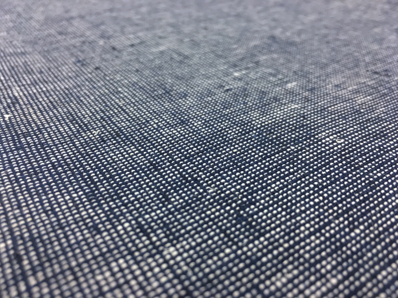 Homespun Two Toned Linen Cotton Blend in Navy 2