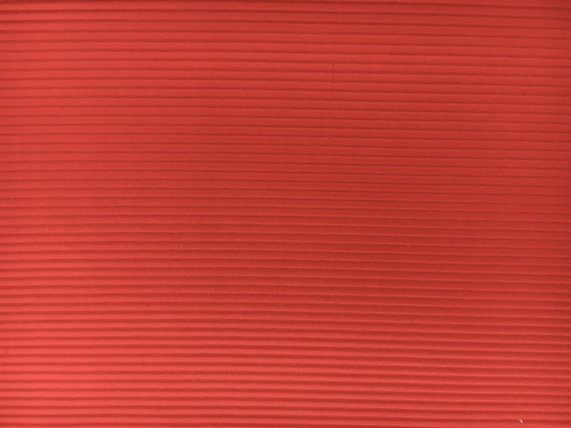 Italian Cotton and Acetate Ottoman in Rosso0