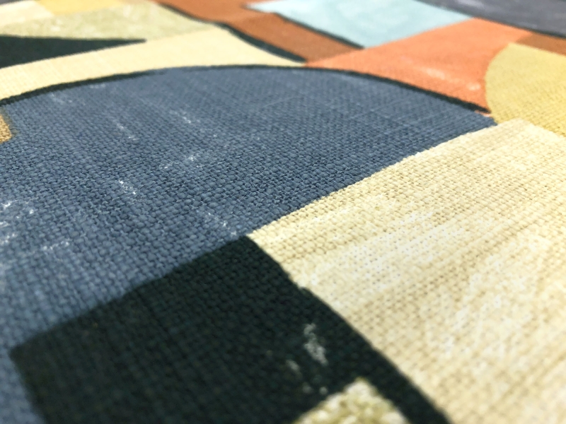 Cotton Canvas Upholstery Geometric Print2