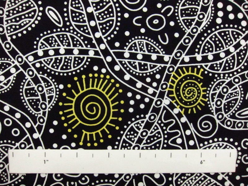 Australian Cotton Print With Aboriginal Motif1
