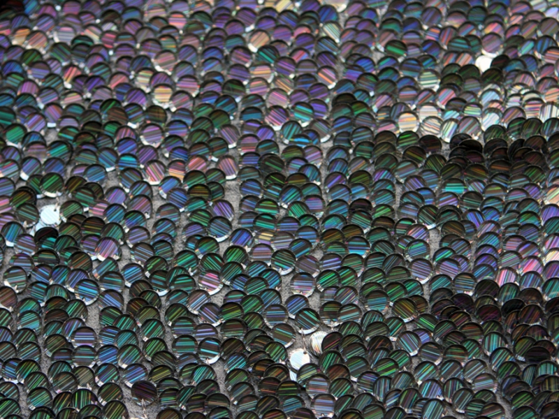 Paillettes on Silk Chiffon0