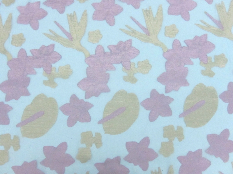 Silk Metallic Fil Coupé Organza0