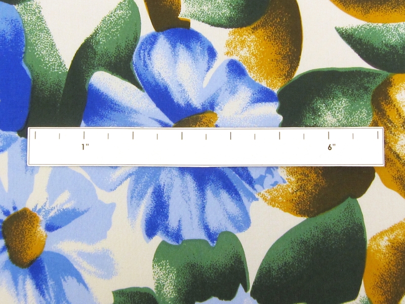 Printed Silk Crepe de Chine with Floral Motifs1