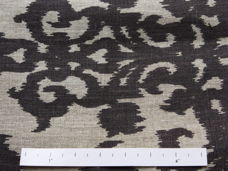 Linen Upholstery Ornamental Ikat Print2