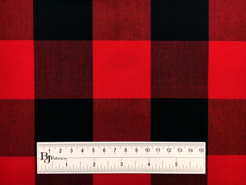 Carolina Cotton Gingham in in Scarlet3