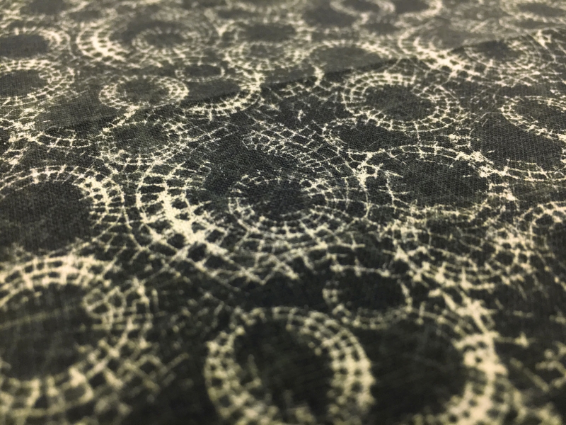 Cotton Broadcloth Print With Spiderwebs Motif2