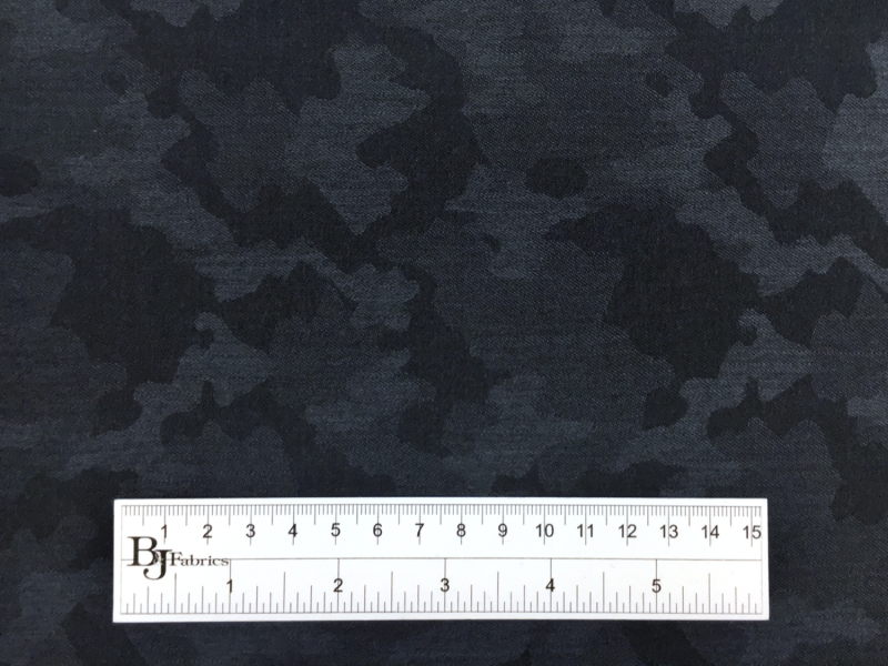 Italian Wool Camouflage Jacquard Suiting in Indigo3