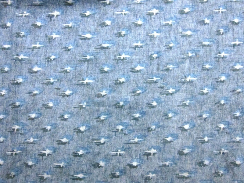 Organic Cotton and Hemp Ikat Print Knit0