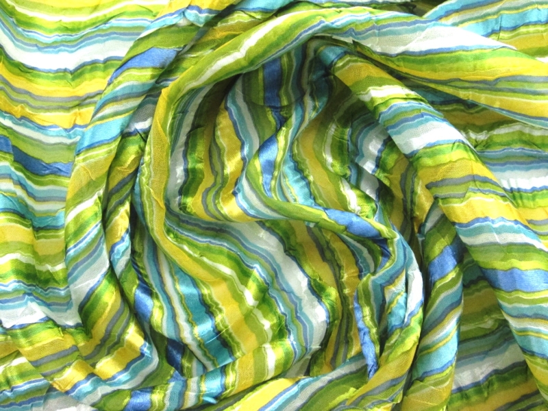 Printed Satin Stripe Chiffon3